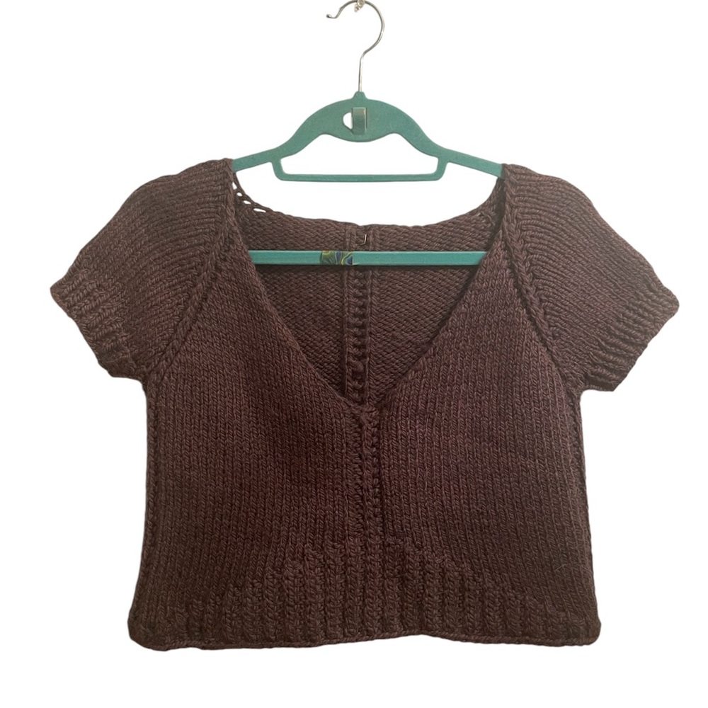 Cropped Sweater Blouse